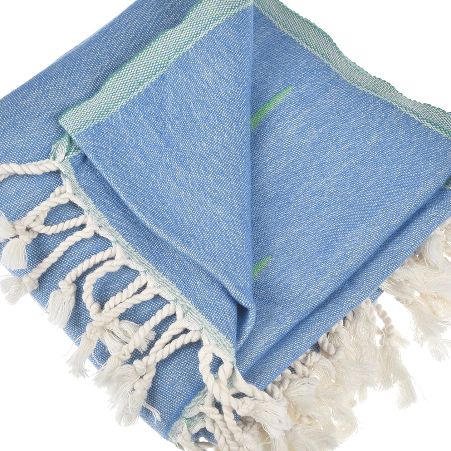 Exclusive Green Dolphins Peshtemal Pure Cotton Beach Towel