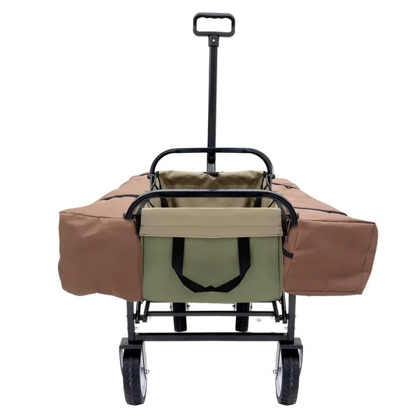 Collapsible Foldable Wagon Cart With Strapping System, Beach Wagon ,