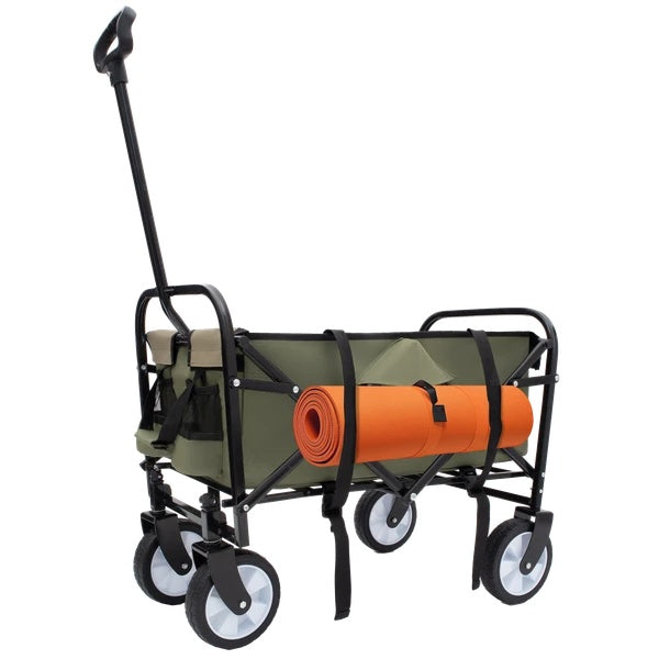 Collapsible Foldable Wagon Cart With Strapping System, Beach Wagon ,