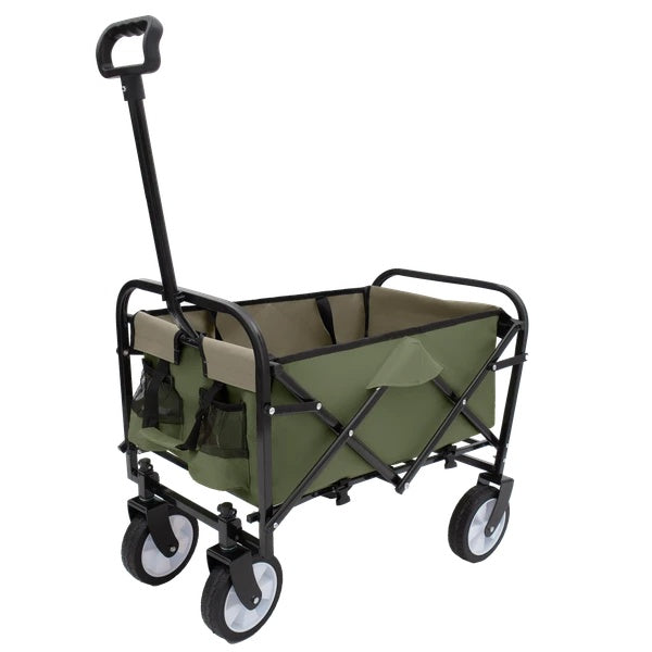 Collapsible Foldable Wagon Cart With Strapping System, Beach Wagon ,