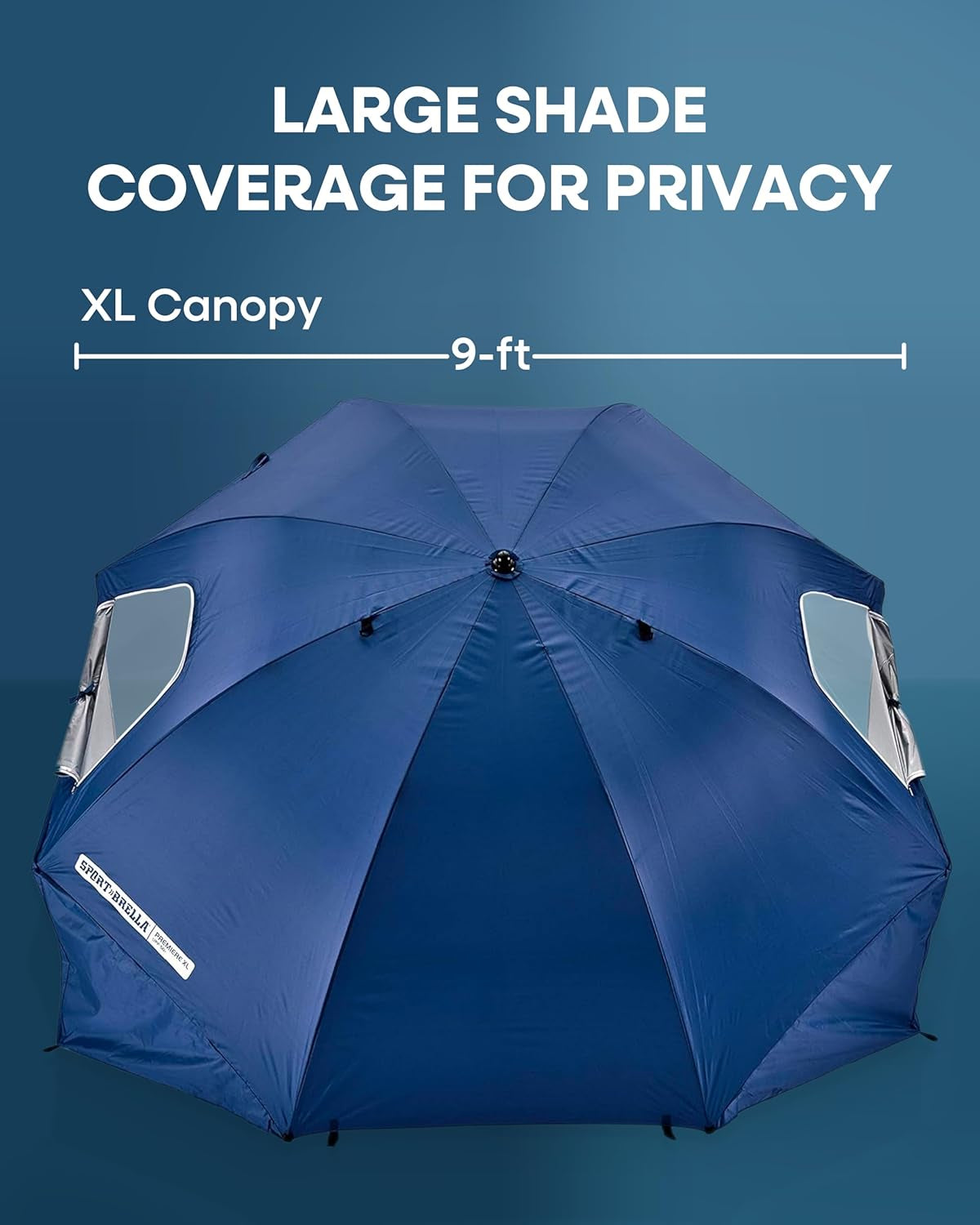 9ft XL Umbrella: Heavy-Duty, UPF 50+, Privacy Panels