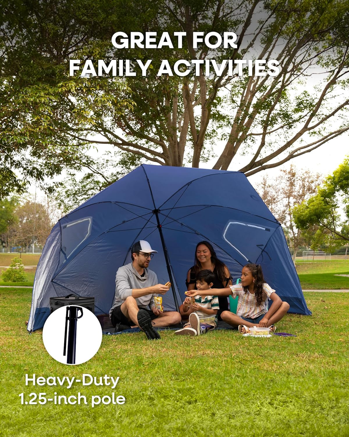 9ft XL Umbrella: Heavy-Duty, UPF 50+, Privacy Panels