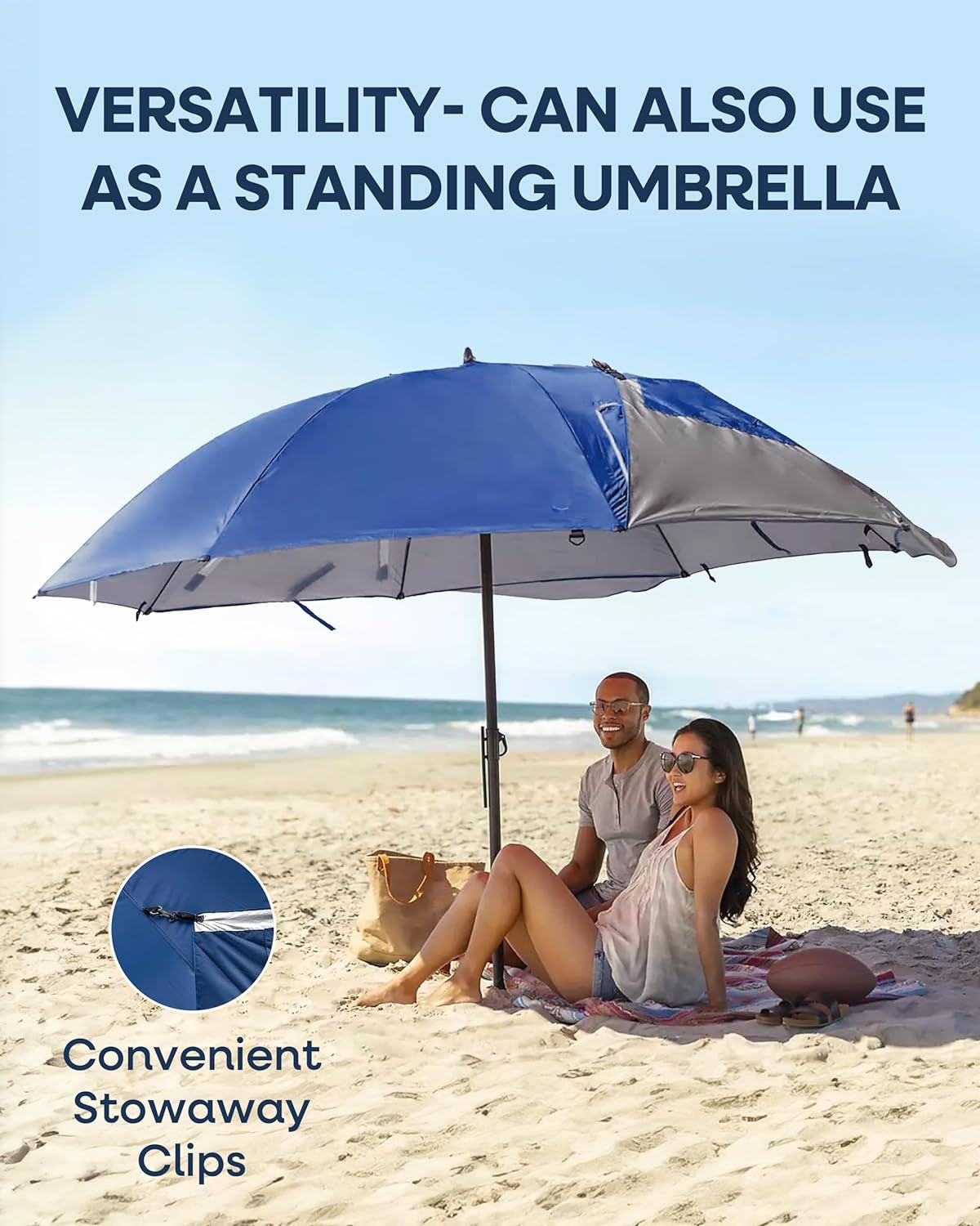 9ft XL Umbrella: Heavy-Duty, UPF 50+, Privacy Panels