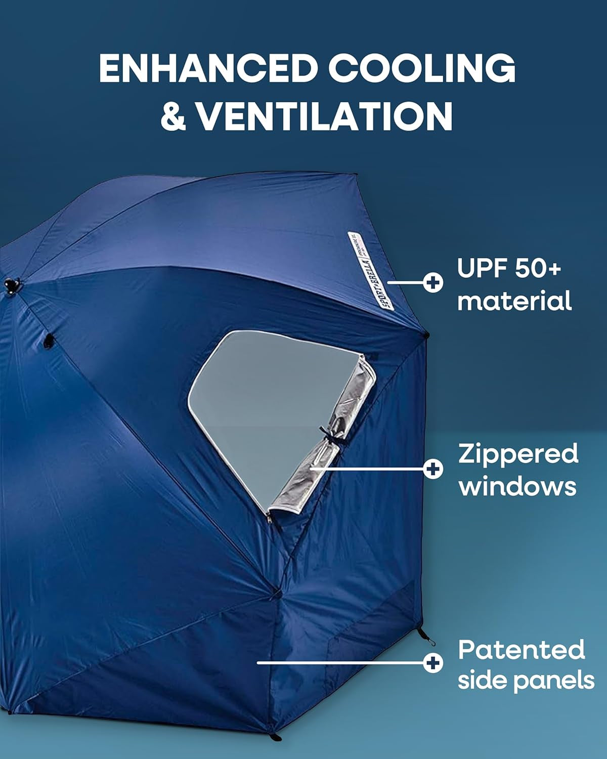 9ft XL Umbrella: Heavy-Duty, UPF 50+, Privacy Panels